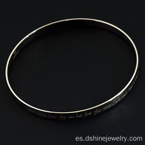 Plata anodizado aluminio brazalete brazaletes con los patrones de grabado